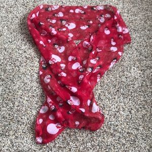 Red snowman scarf